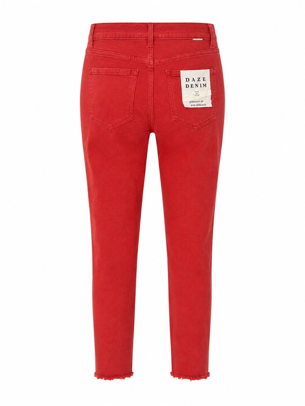 Y4 DAZE High Rise Straight Leg Distressed Jeans Rust Size 25 NWT - Picture 4 of 9